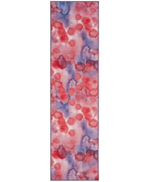 Safavieh Paint Brush Fuchsia and Lavender 2'3in x 8' Runner Area Rug