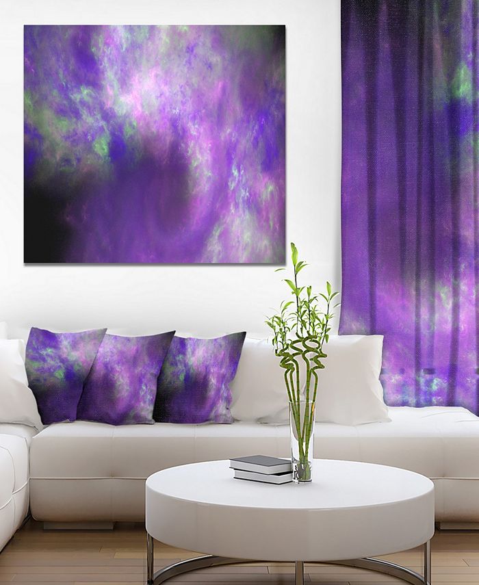Design Art Designart Perfect Light Purple Starry Sky Abstract Canvas ...