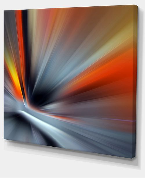 Design Art Designart Rays Of Speed Large Lines Abstract Canvas Art