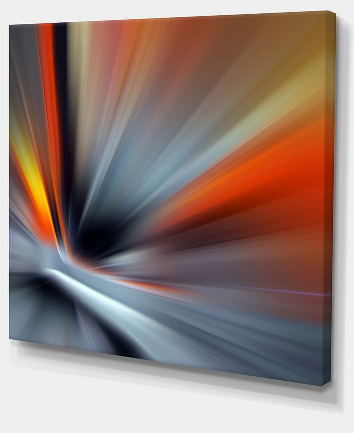 Design Art Designart Rays Of Speed Large Lines Abstract Canvas Art ...