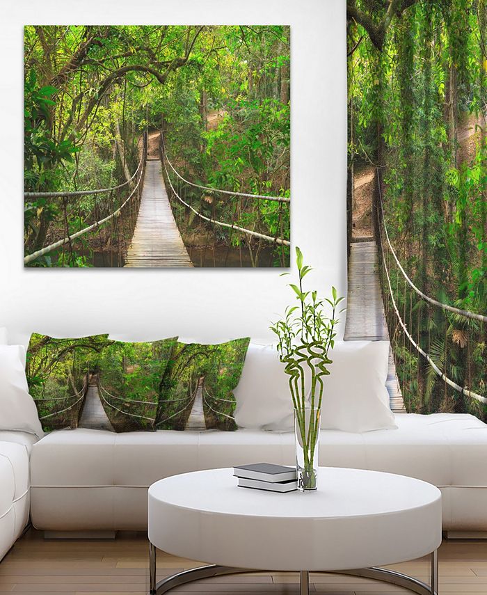 Design Art Designart Bridge To Jungle Thailand Landscape Photo Canvas ...