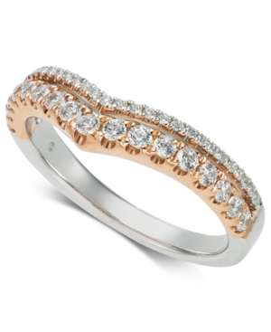 image of Diamond Ring (1/2 ct. t.w.) in 14k White Gold & 14k Rose Gold