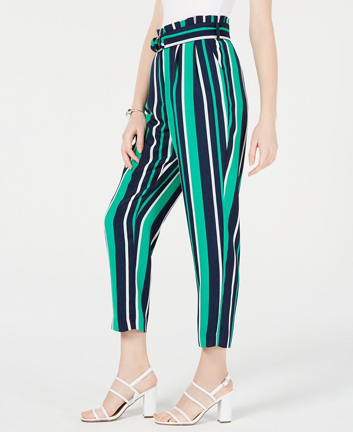 Maison Jules Striped Belted Culottes, Created for Macy's & Reviews ...