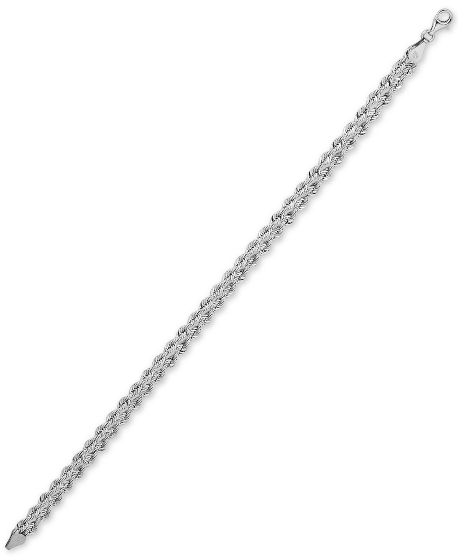 Double Row Twisted Heart Link Bracelet in 14k Gold