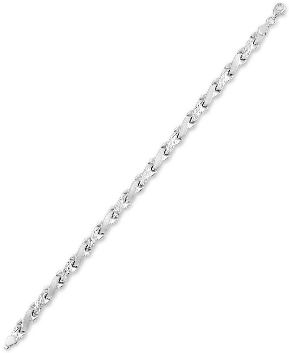Satin Finish Link Bracelet in 10kGold - White