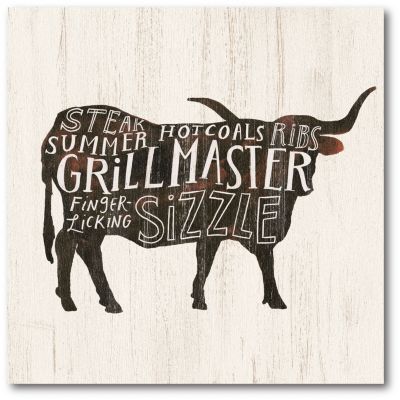 Courtside Market Farmhouse BBQ I Gallery-Wrapped Canvas Wall Art - 16" x 16"