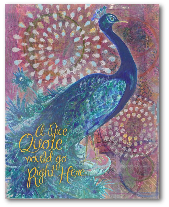 Courtside Market Peacock Kudos I Gallery-Wrapped Canvas Wall Art - 16" x 20" & Reviews - Wall Art - Macy's