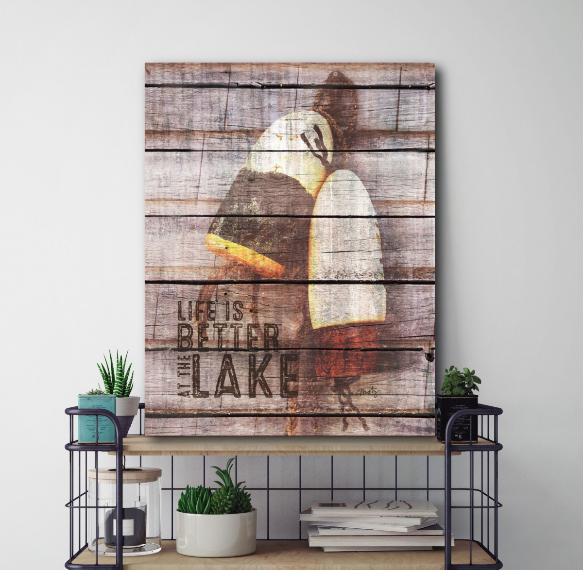 Courtside Market Life is Better at The Lake Gallery-Wrapped Canvas Wall Art -