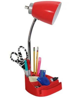 Limelight's Gooseneck Organizer Desk Lamp with iPad Tablet Stand Book Holder and Charging Outlet