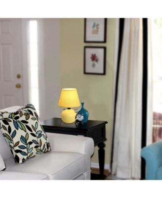 Simple Designs Mini Ceramic Globe Table Lamp