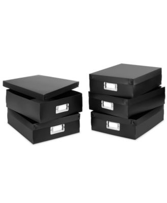 Set of 5 Assorted Colors Whitmor Plastic Document Boxes