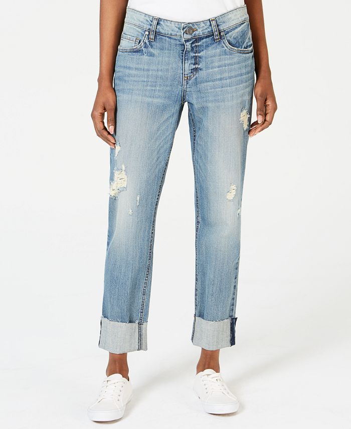 Kut from the Kloth Catherine Cuffed Ripped Jeans - Macy's