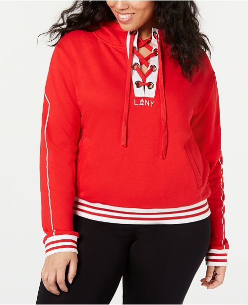 Lala Anthony La La Anthony Trendy Plus Size Cotton Lace Up