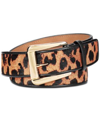 Michael Kors Animal-Print Belt - Macy's