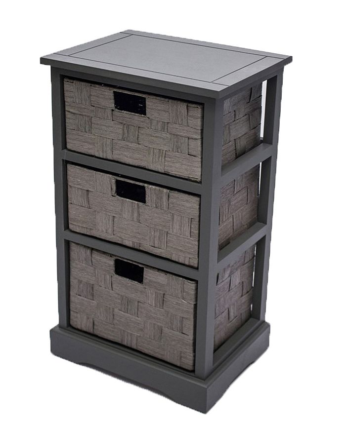 ESSEX MANUFACTURING INC/BAUM 3 Drawer White Wood Macy's