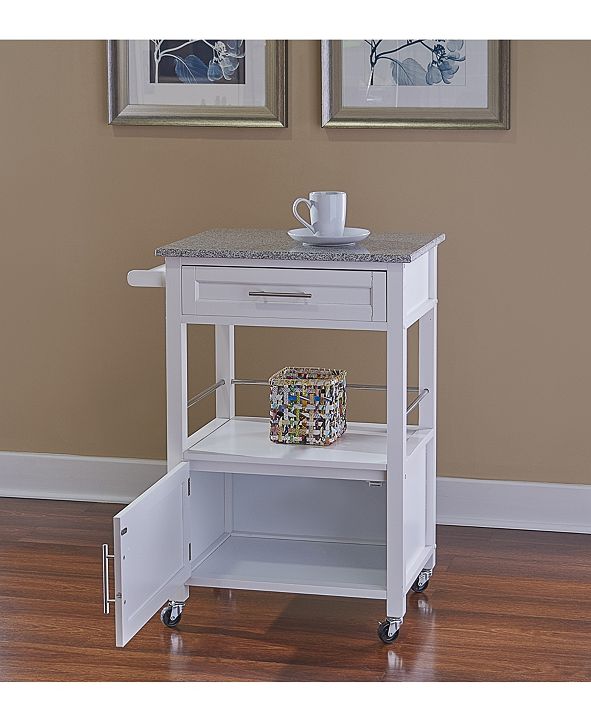 Linon Home Décor Mitchell Kitchen Cart with Granite Top & Reviews