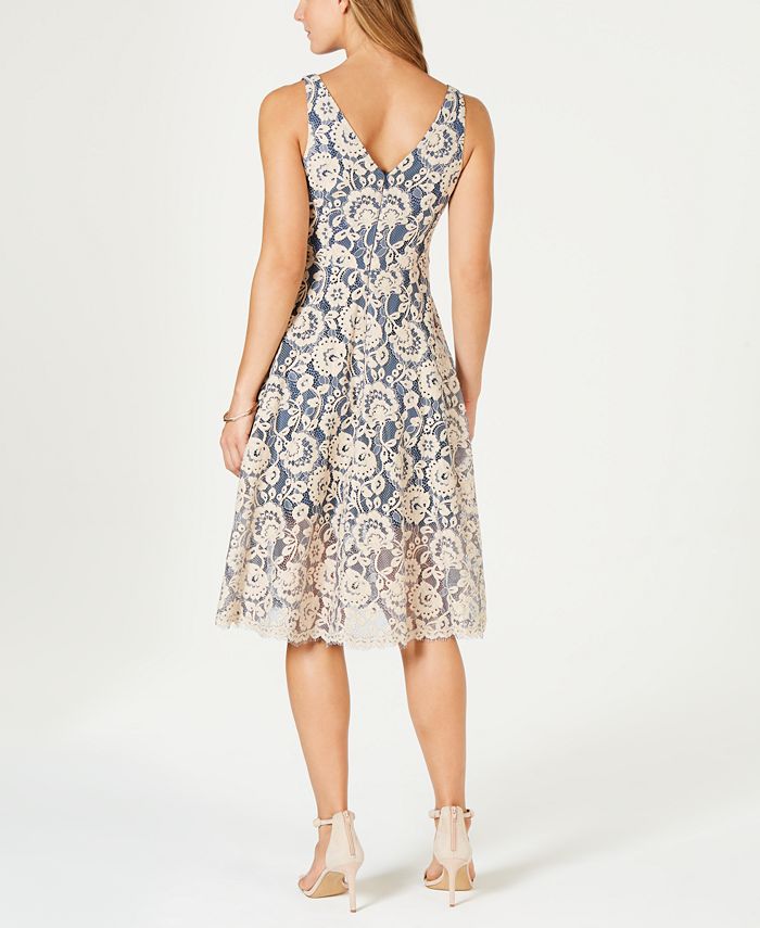 Vince Camuto Lace Fit & Flare Dress - Macy's