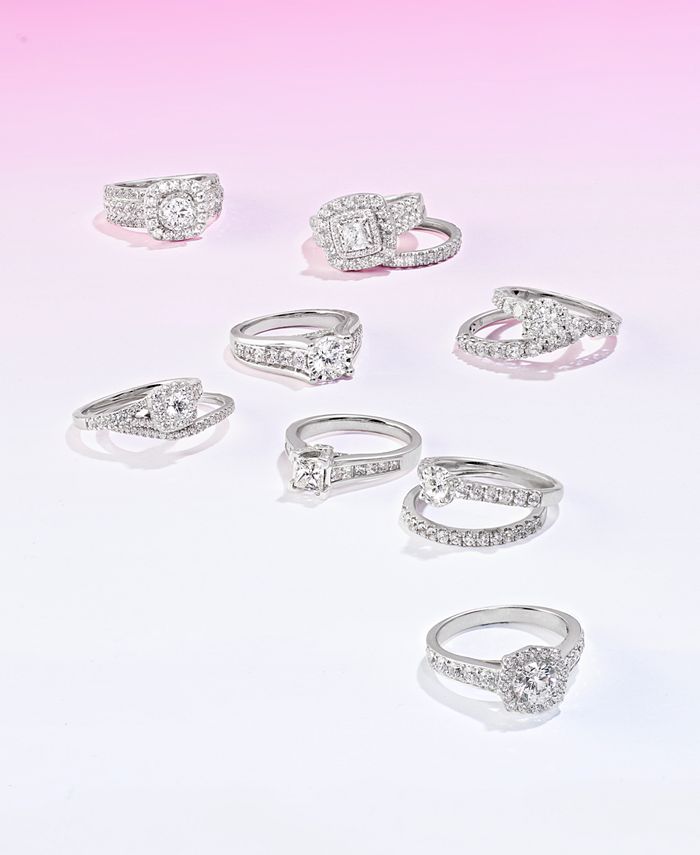 Macy's Diamond Bridal Ring Set (2 ct. t.w.) in 14k White Gold or Gold ...