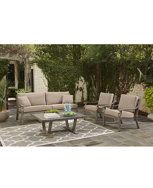 Furniture Tara Outdoor Seating Collection With Sunbrella Cushions Created For Macy S Reviews Furniture Macy S