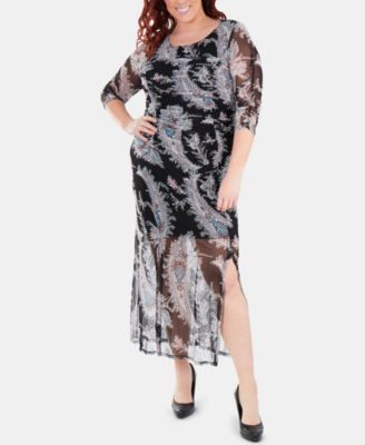 Plus Size Double Split Maxi Dress