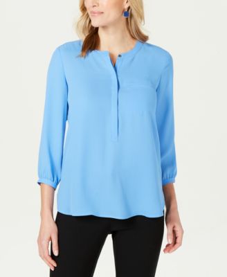 JM Collection Pleated-Back Blouse, Created For Macy's & Reviews - Tops ...