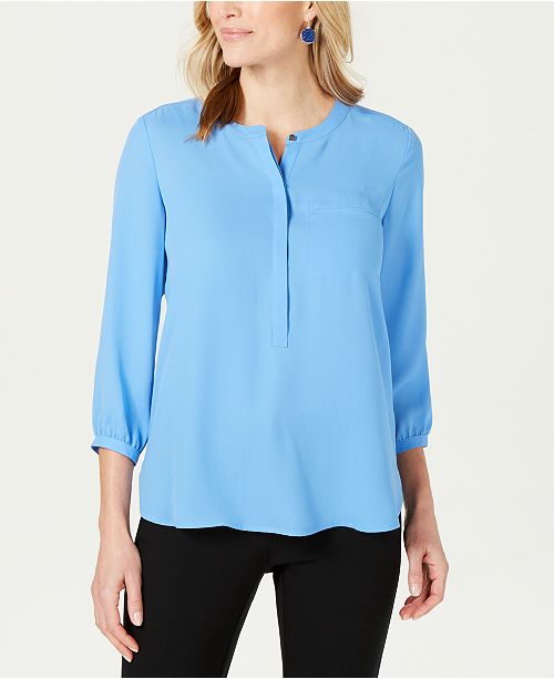 JM Collection Pleated-Back Blouse, Created for Macy's & Reviews - Tops ...