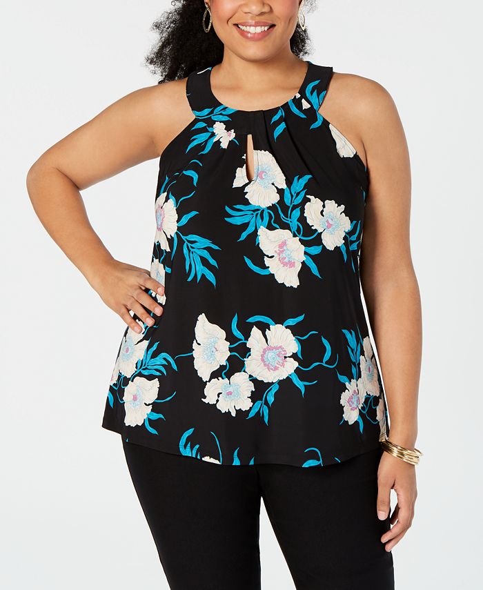 INC International Concepts I.N.C. Plus Size Twisted Halter Top, Created ...
