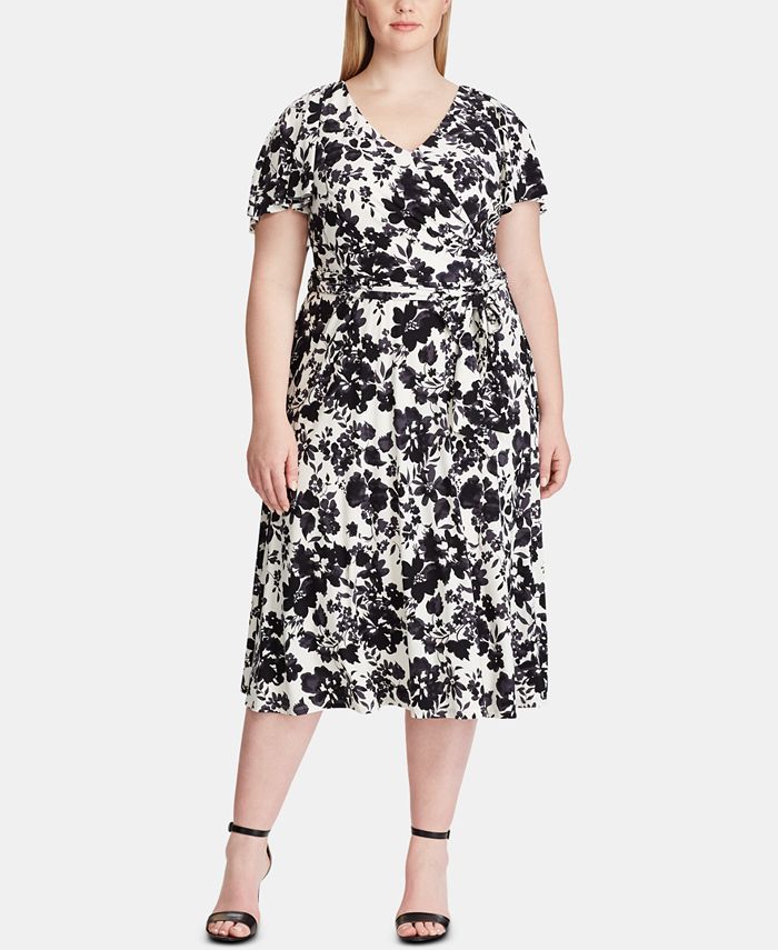 Lauren Ralph Lauren Plus Size Floral-Print Dress & Reviews - Dresses ...