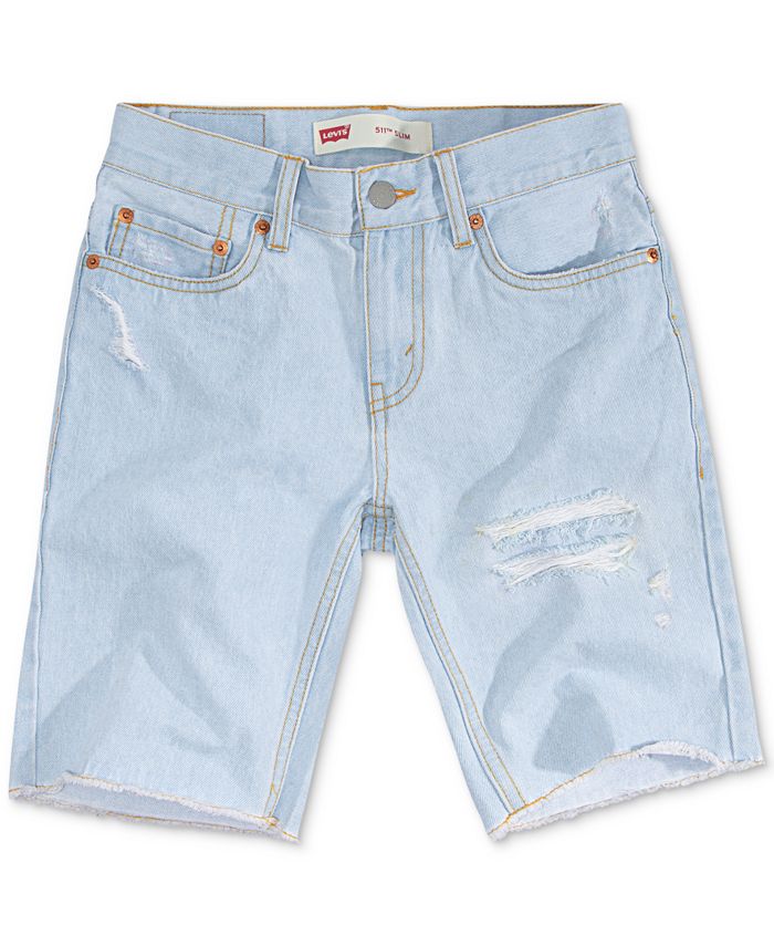 Levi's Big Boys 511 Distressed Slim Denim Shorts - Macy's