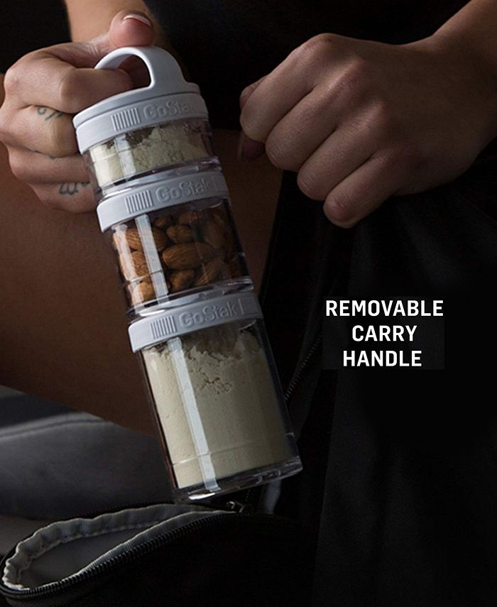 BlenderBottle Gostak Twist N' Lock Storage Jars, 4Piece Starter Pak