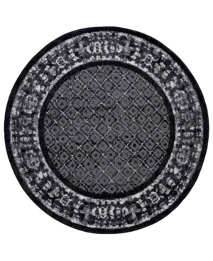 Safavieh Adirondack 110 Black And Silver 4' X 4' Round Area Rug