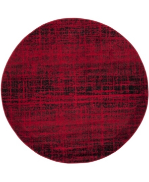 Safavieh Adirondack 116 Red And Black 4' X 4' Round Area Rug