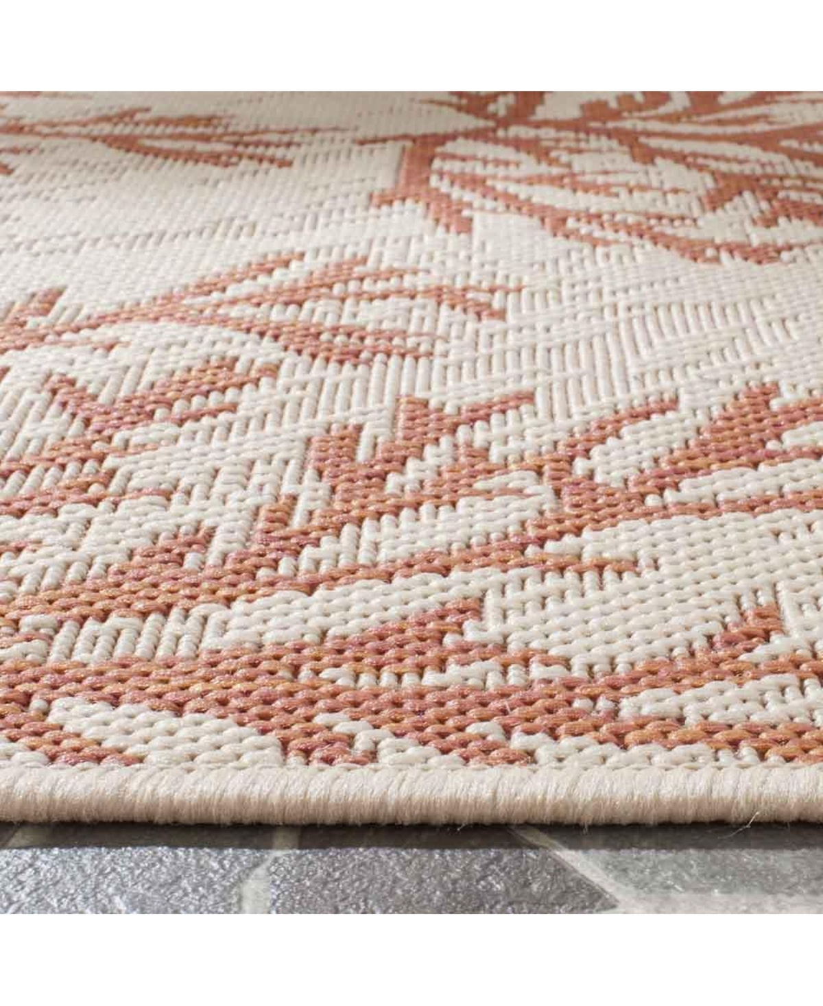 Safavieh Courtyard Beige and Terracotta 9' x 12' Sisal Weave Outdoor Area Rug - Beige / Te