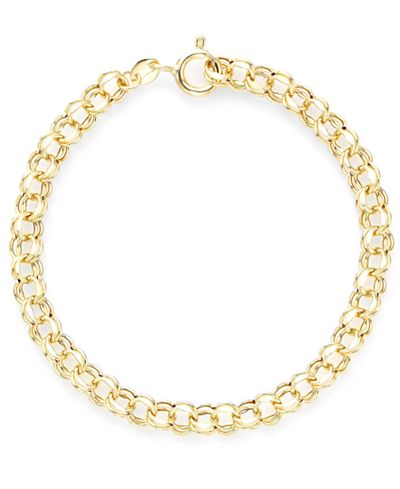 14k Gold Charm Bracelet - Bracelets - Jewelry & Watches - Macy's
