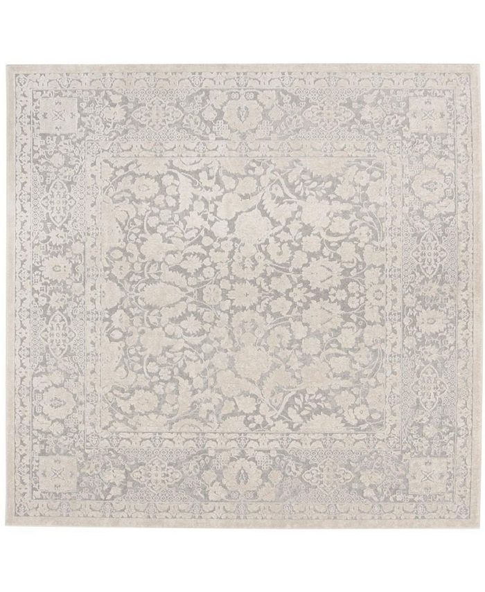 Safavieh Reflection Light Gray and Cream 6'7" x 6'7" Square Area Rug