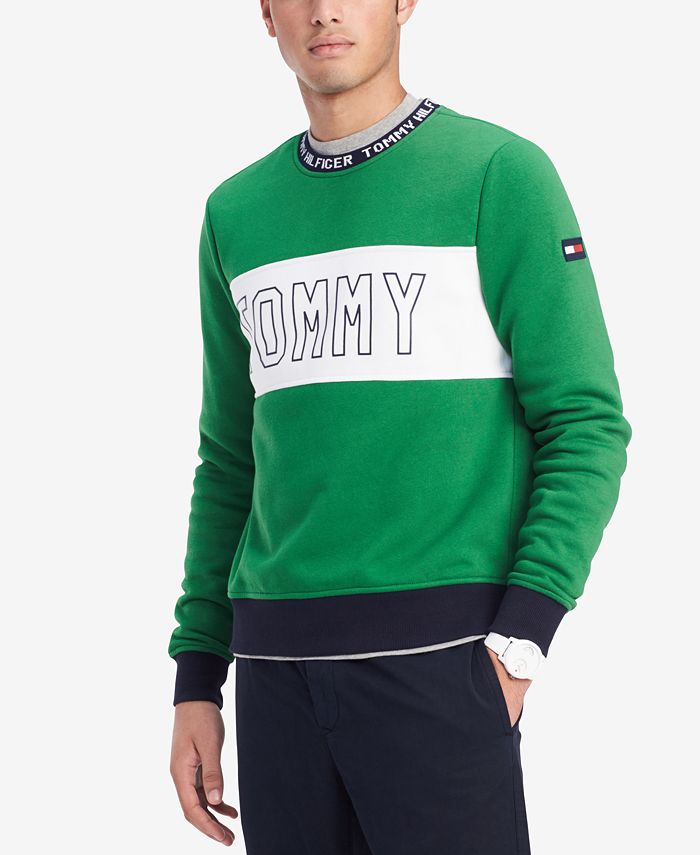 Tommy Hilfiger Men's Big & Tall Logo Graphic Sweater, Created for Macy ...