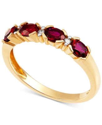 Macy's - Ruby (9/10 ct. t.w.) & Diamond Accent Ring in 14k Gold