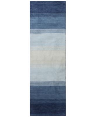 BB Rugs - Bayside BAY-95 Blue 2'6" x 8' Runner Area Rug