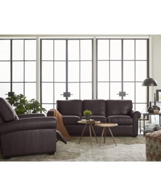 Furniture Orid Roll Arm Leather Sectional And Sofa Collection, Created for Macy's