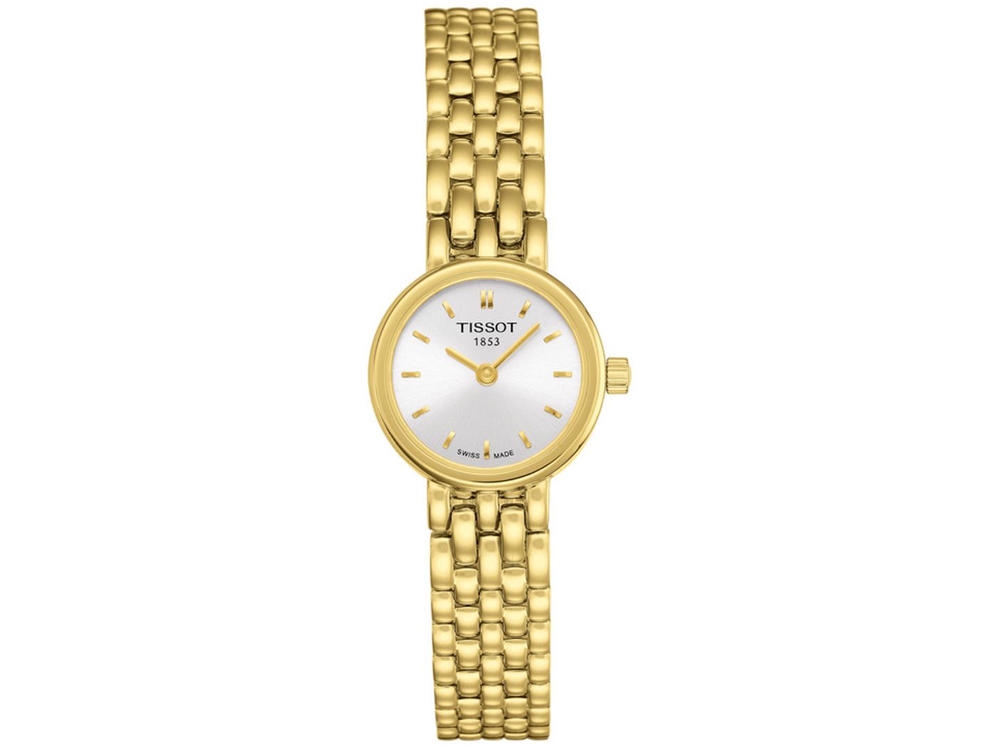 Женские часы Tissot Swiss T-Lady Lovely Gold-Tone PVD Stainless Steel Bracelet Watch 19.5mm — фото 1