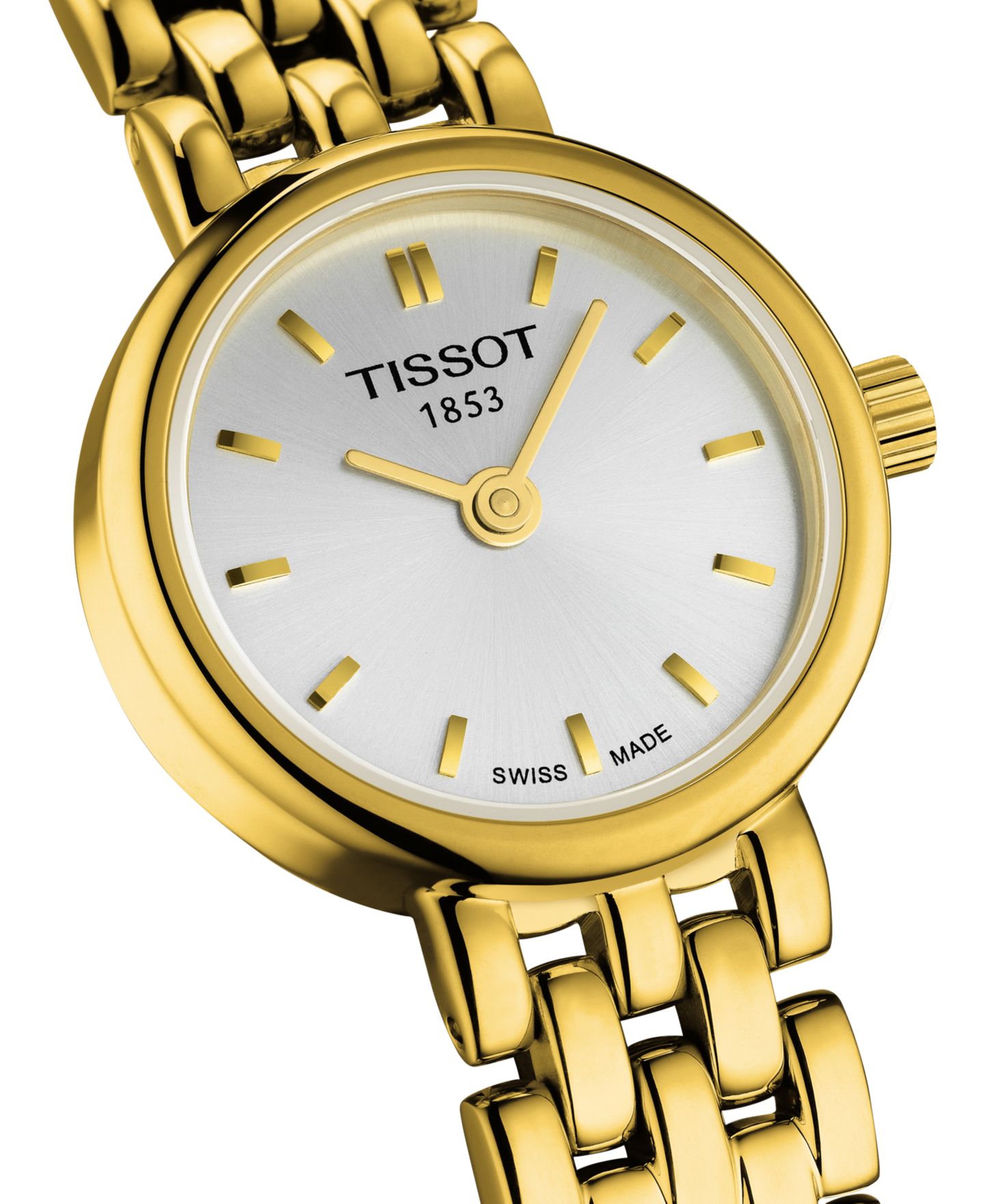 Женские часы Tissot Swiss T-Lady Lovely Gold-Tone PVD Stainless Steel Bracelet Watch 19.5mm — фото 2