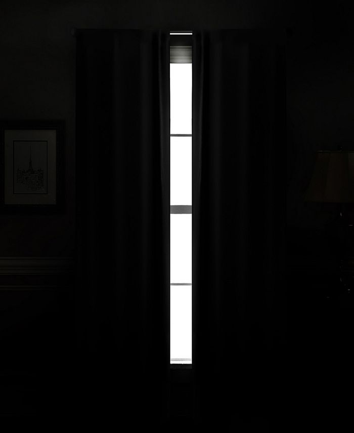 Silk Home Living Crescent Double Layer Total Blackout Rod Pocket Single