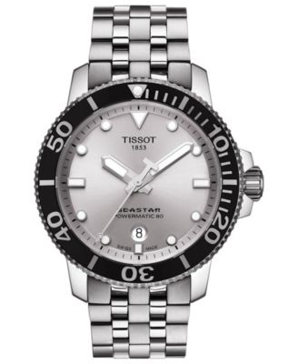 Tissot - Men's Swiss Automatic T-Sport Seastar Stainless Steel Bracelet Watch 43mm