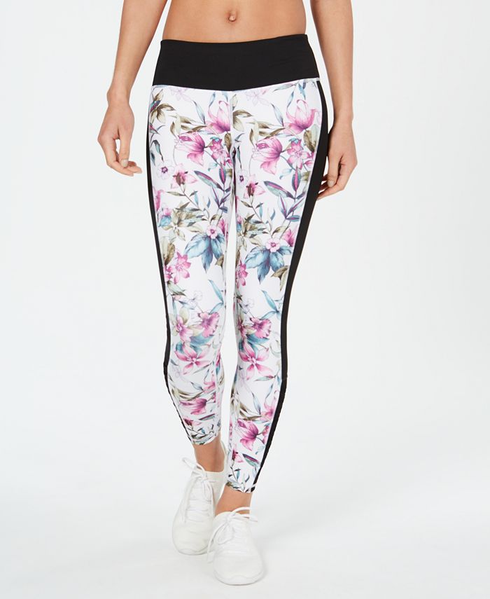 Ideology Candice Floral-Print Leggings, Created for Macy's & Reviews ...