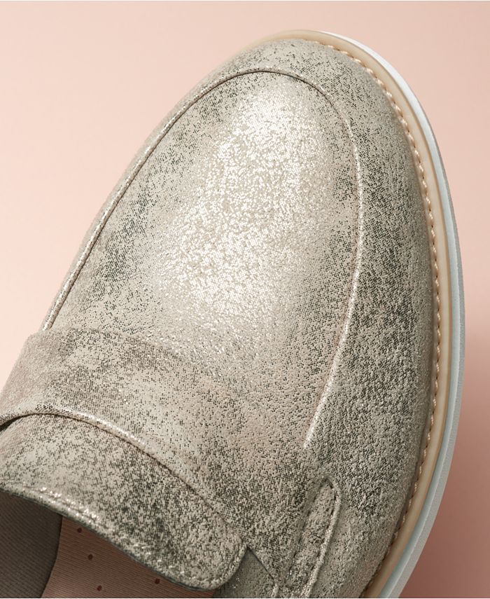clarks sharon gracie platform loafers