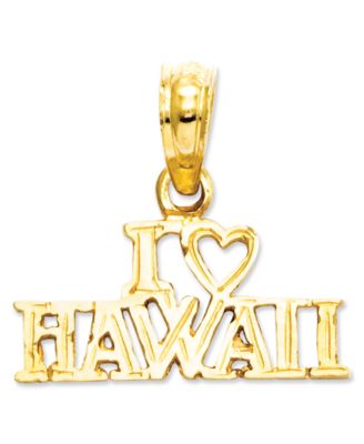 Macy's - 14k Gold Charm, I Heart Hawaii Charm