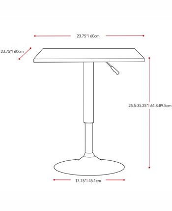 CorLiving Adjustable Height Square Bar Table - Macy's