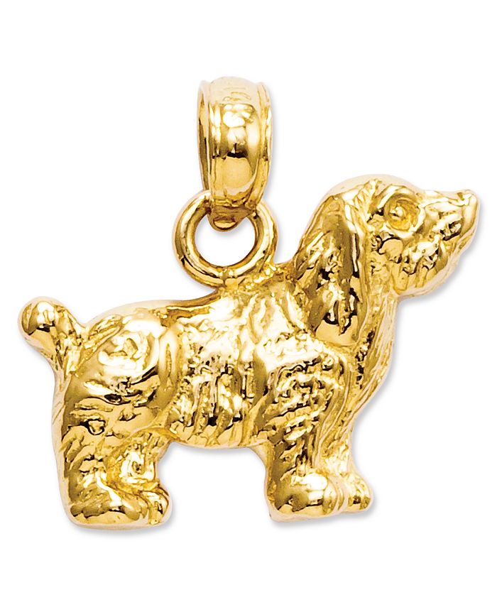Macy's - 14k Gold Charm, Cocker Spaniel Dog Charm