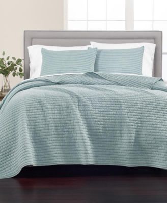 Martha Stewart Collection - Washed Rice Stitch King Quilt