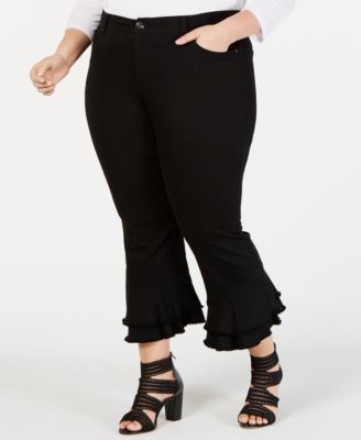 plus size ruffle pants